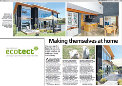 Making themselves at home article (Dominion Post) - Building an ecologically sustainable home