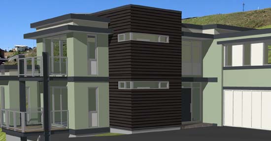 Closeup Rendering of Entry Area